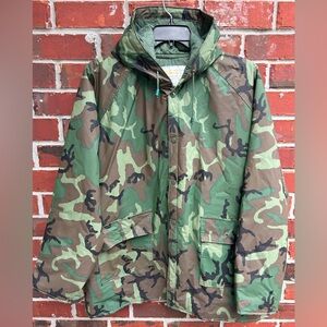 Vntg Sportsmans Choice All-Weather Camouflage Insulated Hooded Quilted Jacket B1